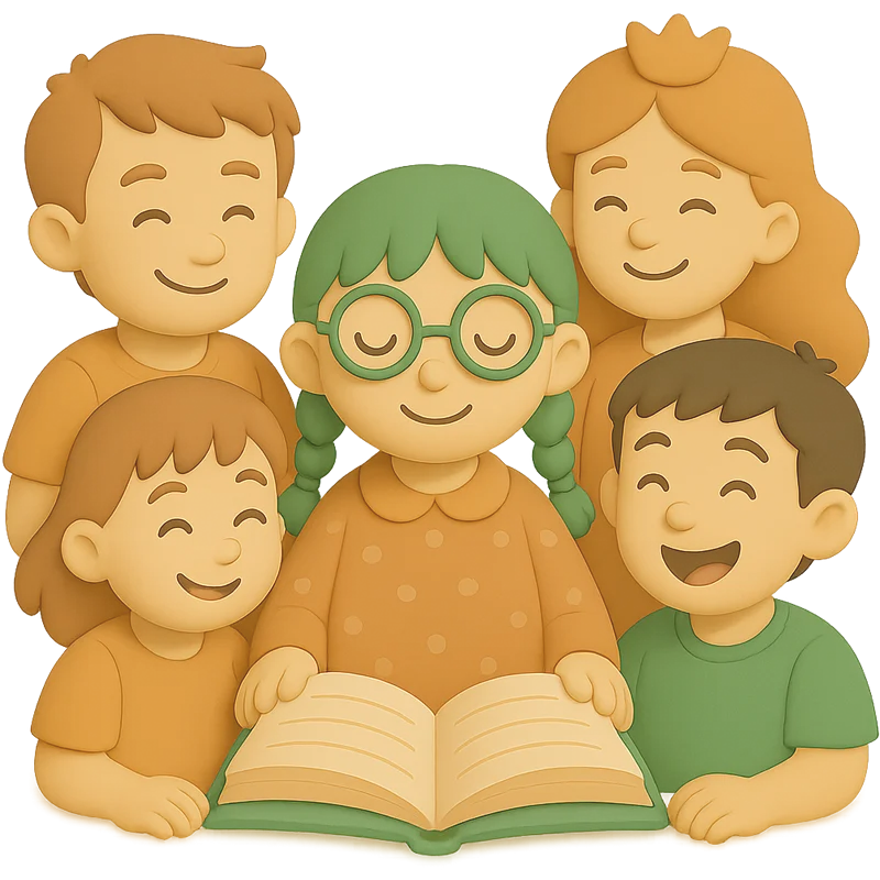 Cinco personajes en una historia