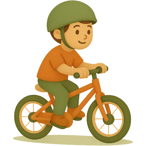 Un libro infantil personalizado sobre aprender a andar en bicicleta