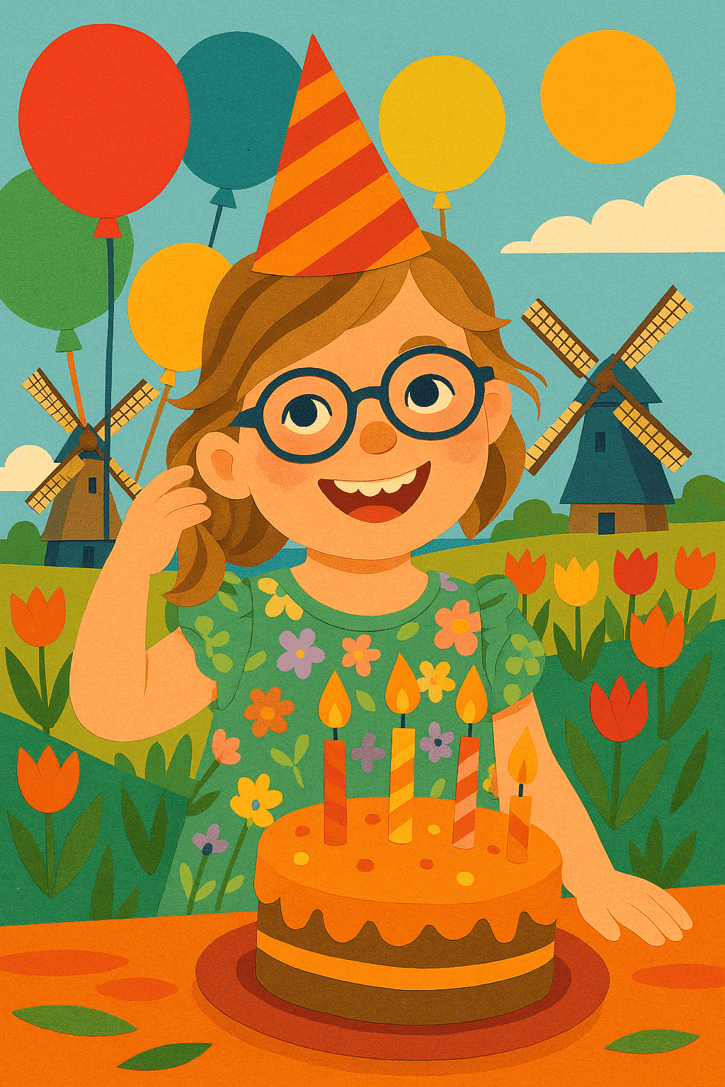 Alegría de cumpleaños en los países bajos