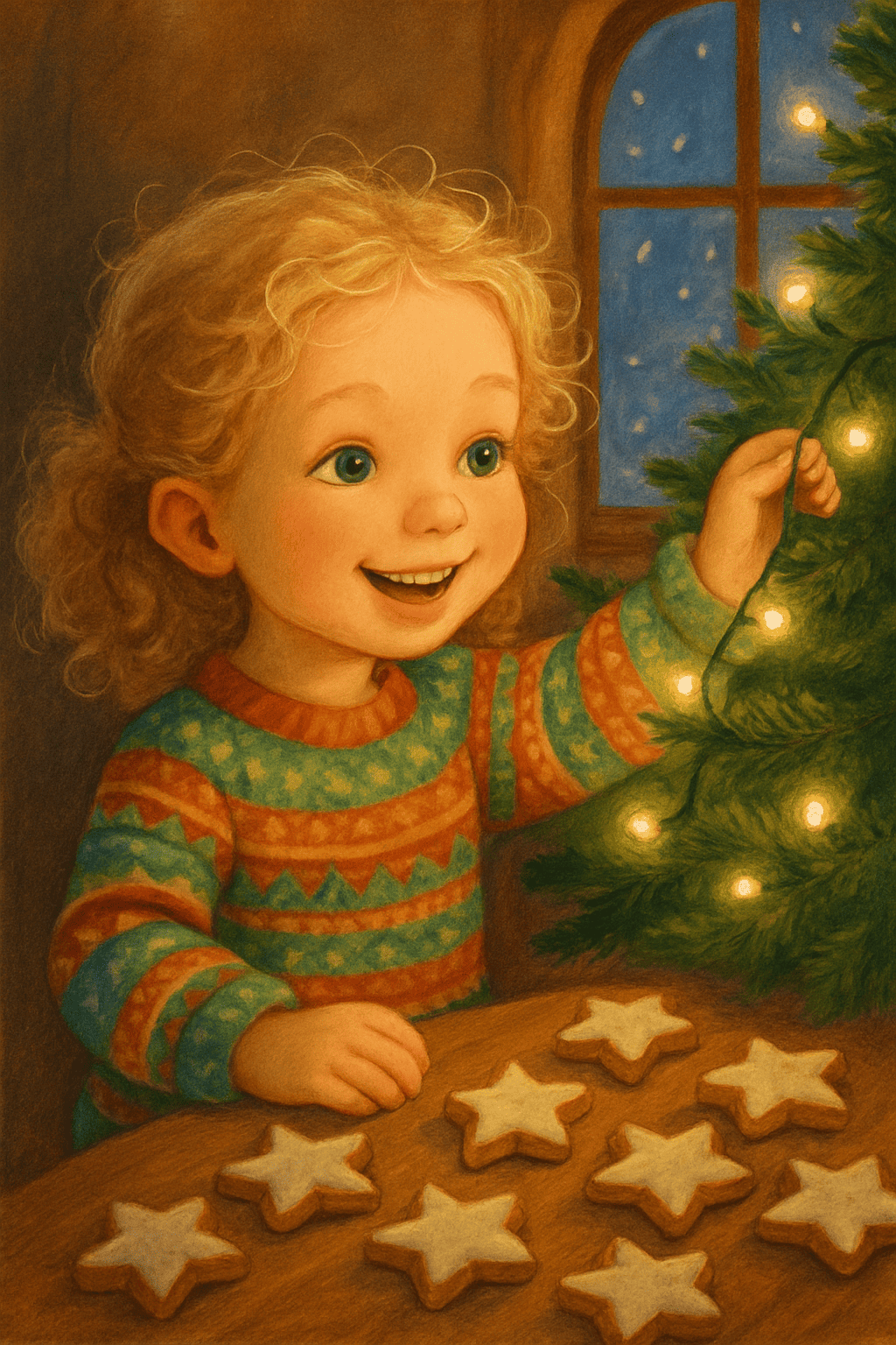 Luces de navidad   estrellas de canela