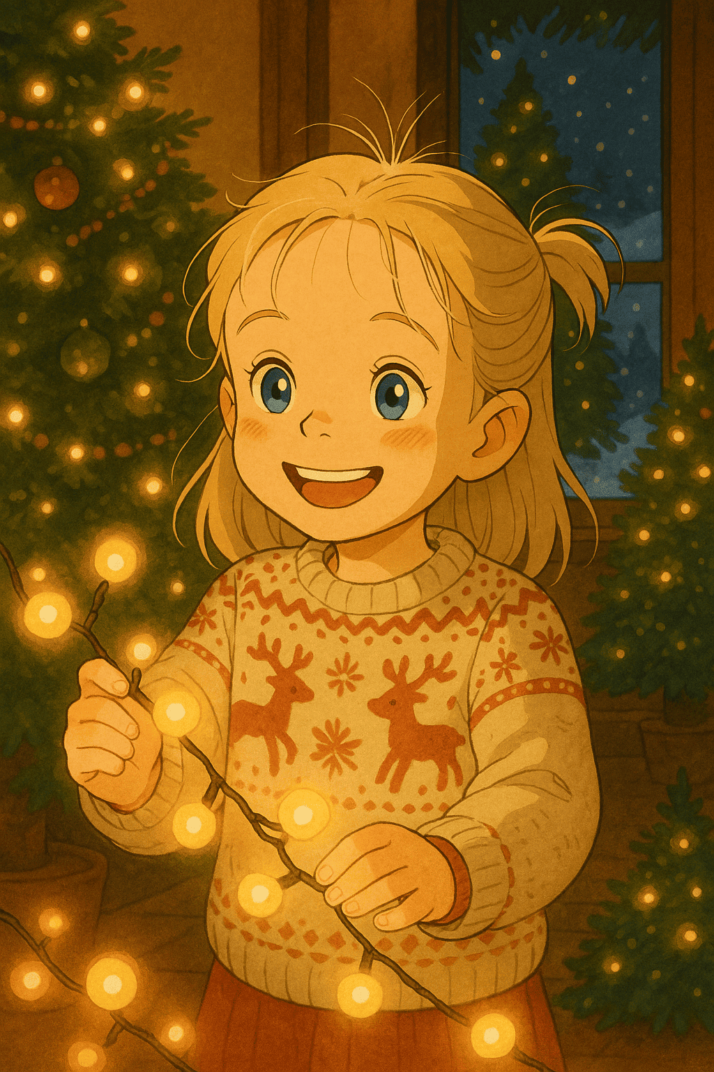 Luces navideñas y olores a canela