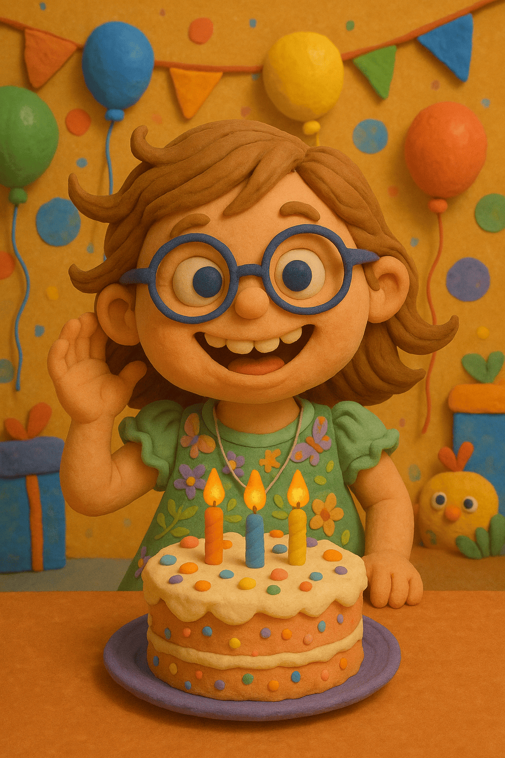 Alegría de cumpleaños secretos de pastel