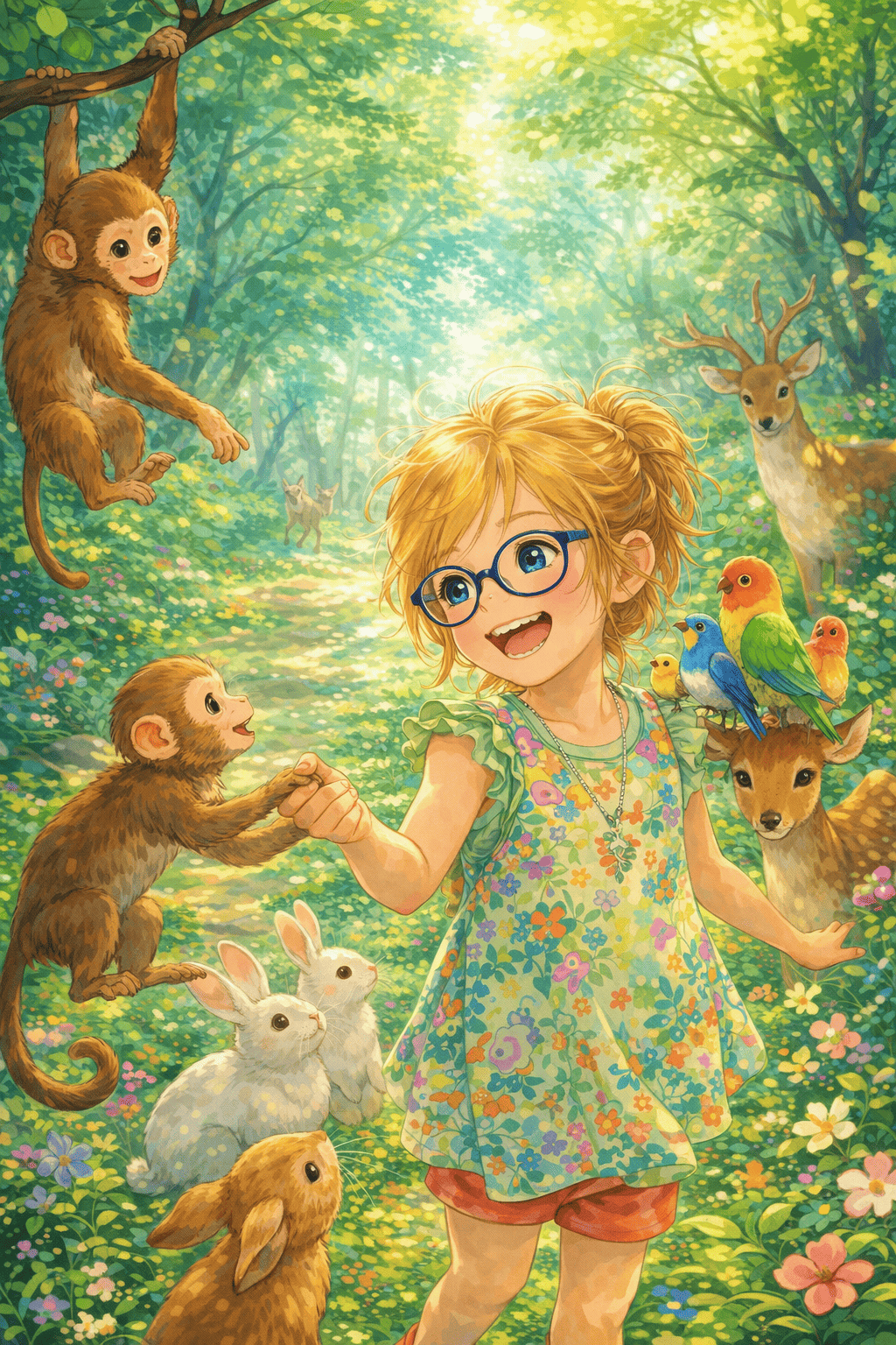 Ilustración para Un día entre los animales