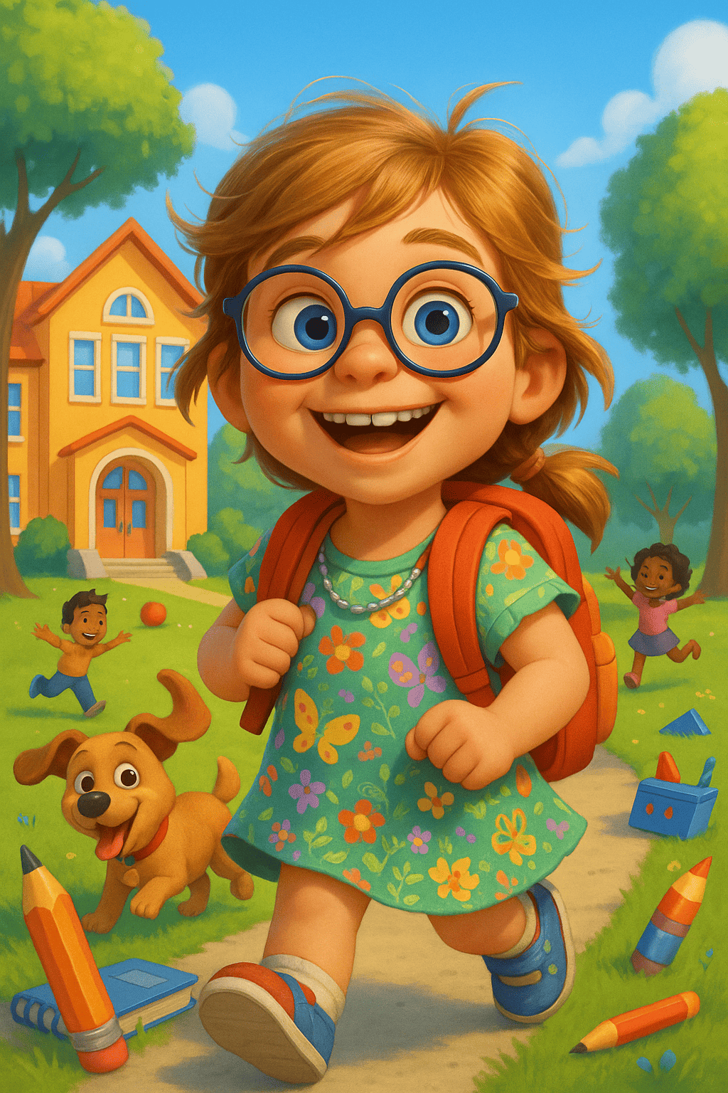 Ilustración para Las aventuras del primer día de escuela