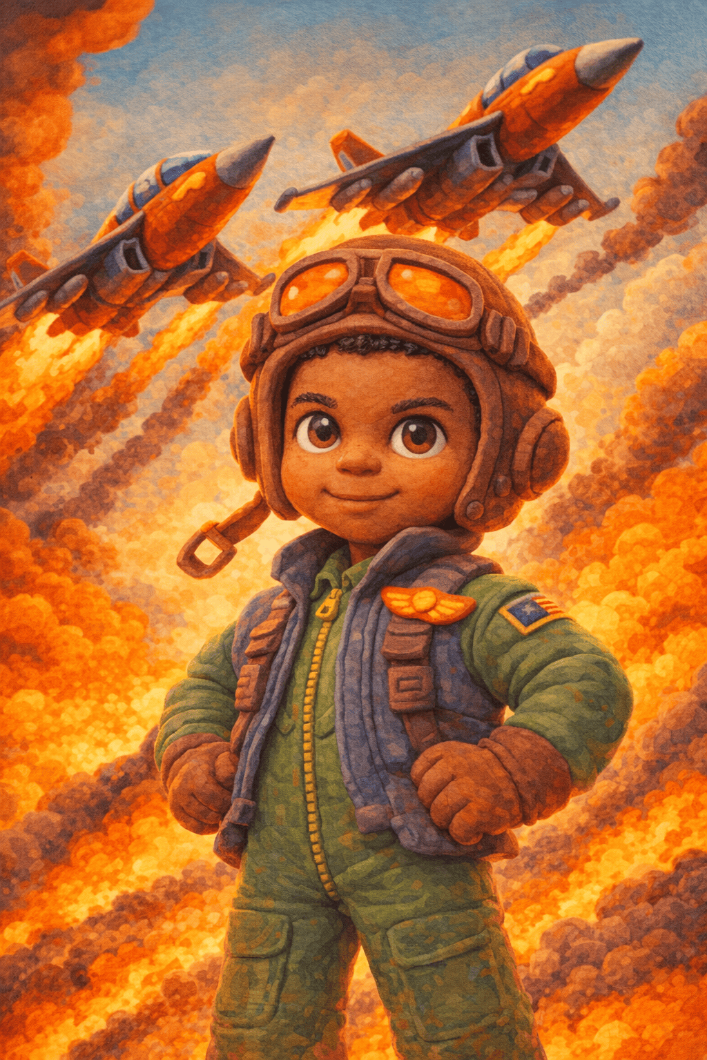 Cazas de llamas en misión