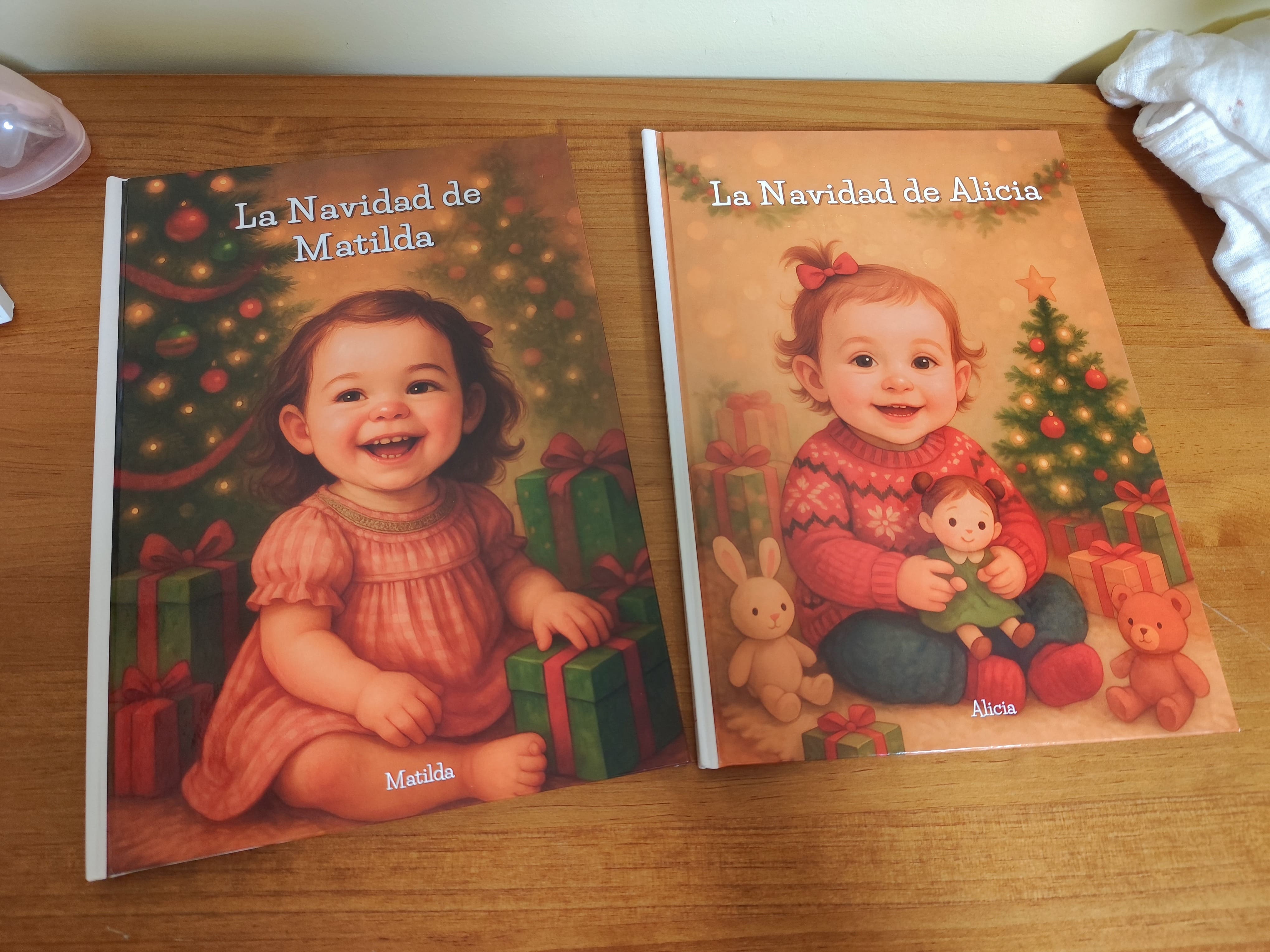 Foto de un libro infantil personalizado por Neiva
