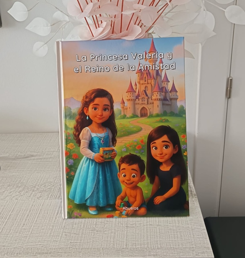 Foto de un libro infantil personalizado por Zaira